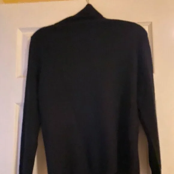 J. Crew 100% Cashmere Turtleneck Sweater black Size Medium EUC $228 - Picture 2 of 3